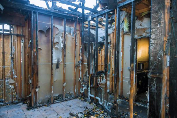Professional Fire Damage Removal technician working in New Bedford, MA
